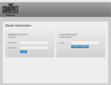 Tablet Screenshot of chauvetdealer.com